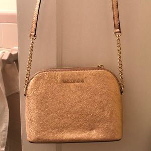 Michael Kors rose gold lg some crossbody leather